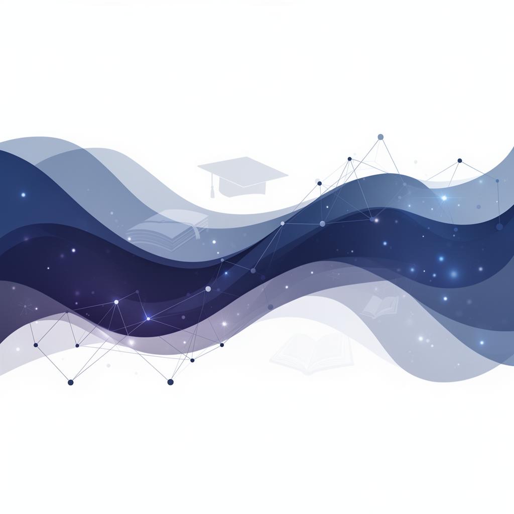 Abstract illustration of AI and education